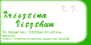 krisztina vitzthum business card
